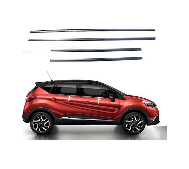 Renault Captur Krom Cam Çıtası 4 Parça 2013 - 2019 P.çelik