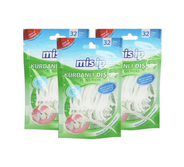 Mis İp Kürdanlı Diş İpi 3 x 32'li Paket