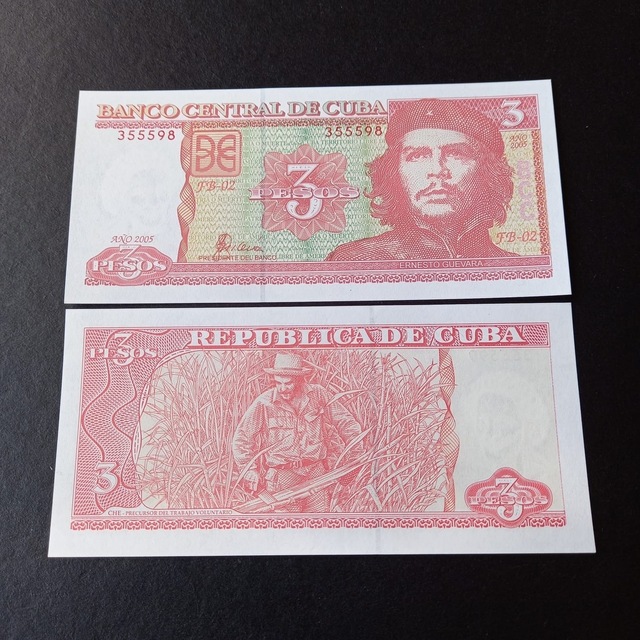 Escoines Koleksiyon 3996367e08de21df98 2005 Küba 3pesos Çil Eski Yabancı Kağıt Para Che Guevara