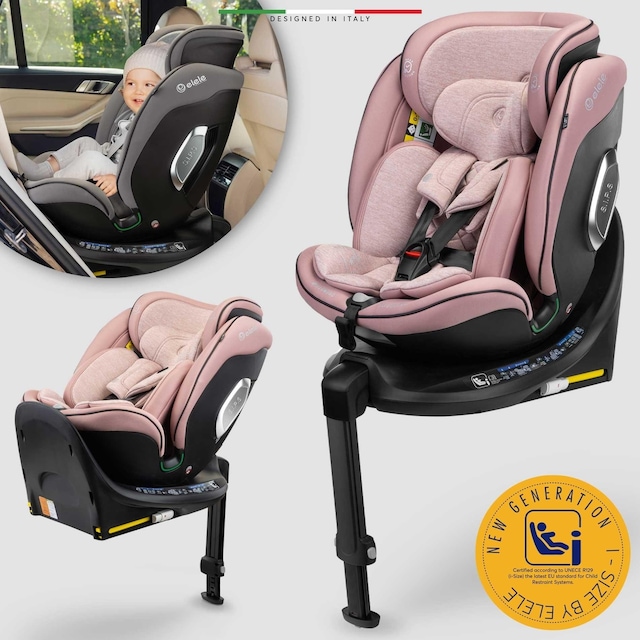 Elele Stradafix 360 Dönen I-size Oto Koltuğu İsofix 40-150 Cm 0-36 Kg Pudra