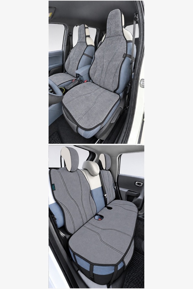 Bod Fiat Grande Panda Elektrikli Oto Koltuk Koruyucu Kılıf 2025-sonrası Latmos Serisi Füme