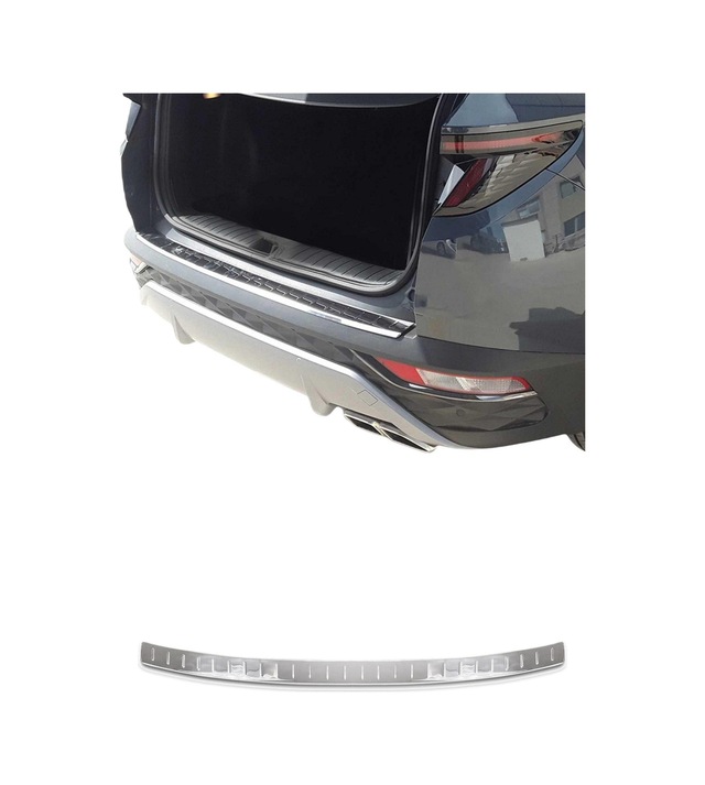 Hyundai Tucson Iv 2022-2027 Uyumlu Krom Arka Tampon Eşiği Paslanmaz Çelik