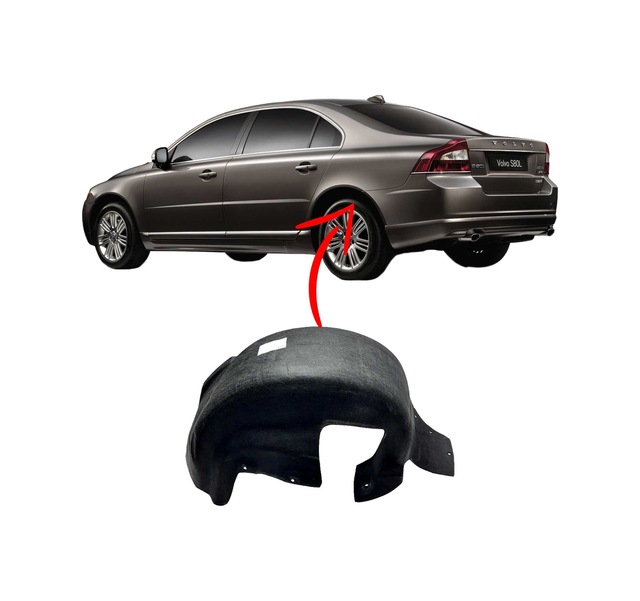Volvo S80 Arka Çamurluk Davlumbazı Sol 2007 2016 Keçe
