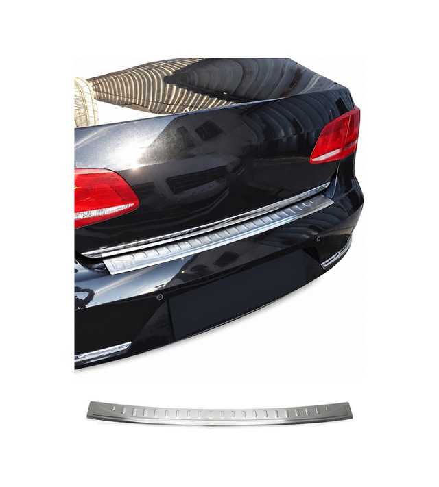 Vw Passat B8 Sedan 2014-2019 Uyumlu Krom Arka Tampon Eşiği Paslanmaz Çelik Taşlı Mat