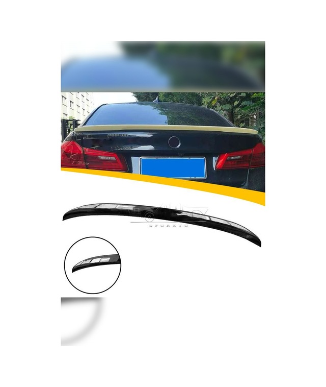 Bmw 5 Serisi G30 Uyumlu P Style Spoiler Abs Plastik İthal Parlak Siyah Bagaj Üstü