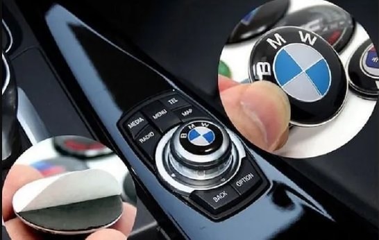 Bmw Uyumlu Joystick Konsol Sticker Arma Logo 29 Mm 2.9 Cm 1 Adet Siyah