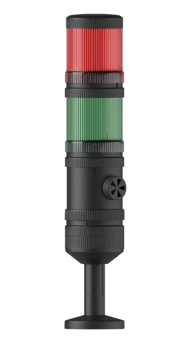 Mesan Ø70 2 Kat Işıklı Kolon Yanıp Sönen Ampul Buzzer Tüp Montaj 12vdc Ms 439.1.2.12vdc