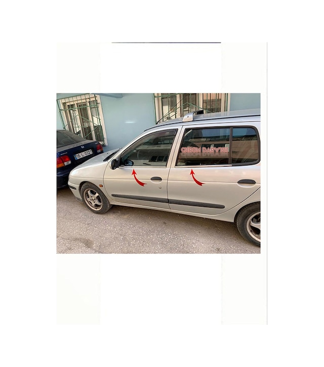 Renault Megane 1 SW Krom Cam Çıtası 1996-2003 Paslanmaz Çelik 4 P