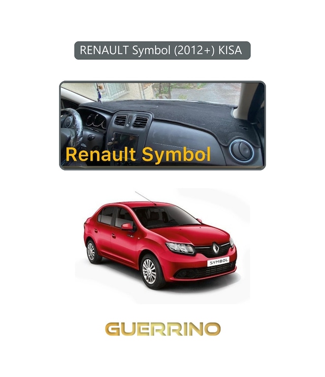 Renault Symbol 2012+ Kısa Torpido Koruma Halısı Gri Kenar