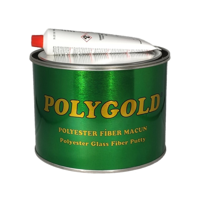 Polygold Gri Polyester Fiber Elyaflı Macun 2700 Gram 2.7 Kg