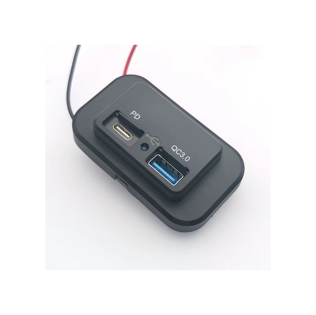 Type-c Usb 2 Portlu Araç Şarj Soketi Adaptörü 12v-24v