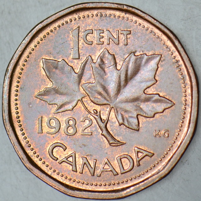 Kanada 1 Cent 1982 Kraliçe Iı. Elizabeth 19.05 Mm.
