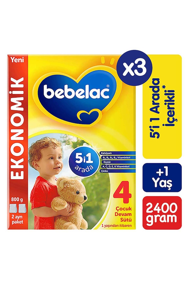Bebelac 4 Devam Sütü 800 G 3 Adet