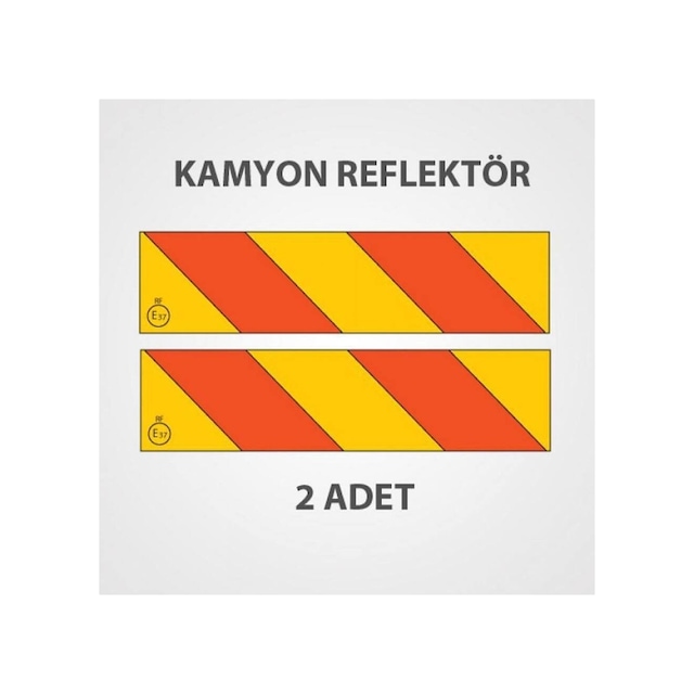 Kamyon Arka Reflektör Saç Levha Takım 2 Adet Kırmızı Sarı Reflektif İşaret Levhası Evimdeyokyok