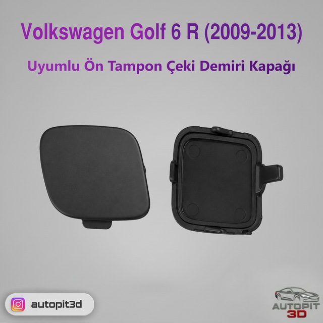 Volkswagen Golf 6 R 2009-2013 Uyumlu Ön Tampon Çeki Demiri Kapağı
