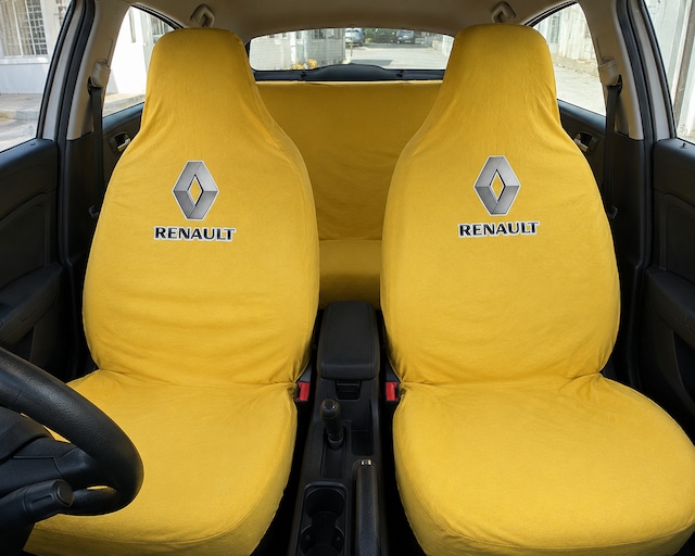 Servis Kılıfı Renault Yazılı Sarı Renk 1 Takım