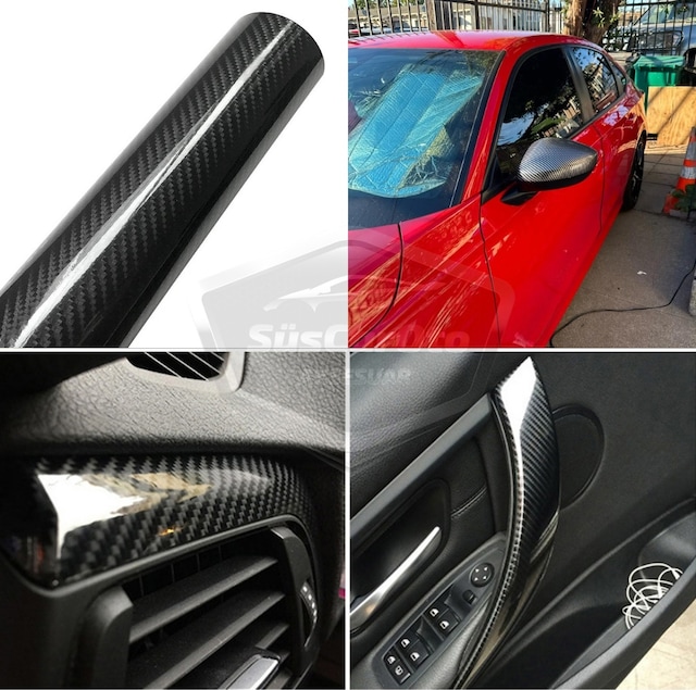 5d Ultra Parlak Karbon Fiber Folyo Film 30 X100 Cm Hava Kanallı Yapışkanlı Laptop Cep Te Kaplama Folyosu Çok Karbon Folyo 45500342