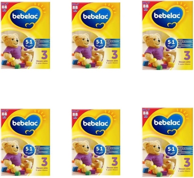 Bebelac 3 Bebek Devam Sütü 800 G 6 Adet