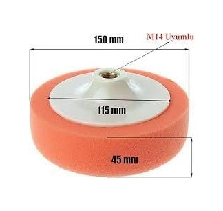 Turkuaz Turuncu Vidalı Pasta Süngeri 150mm 77102
