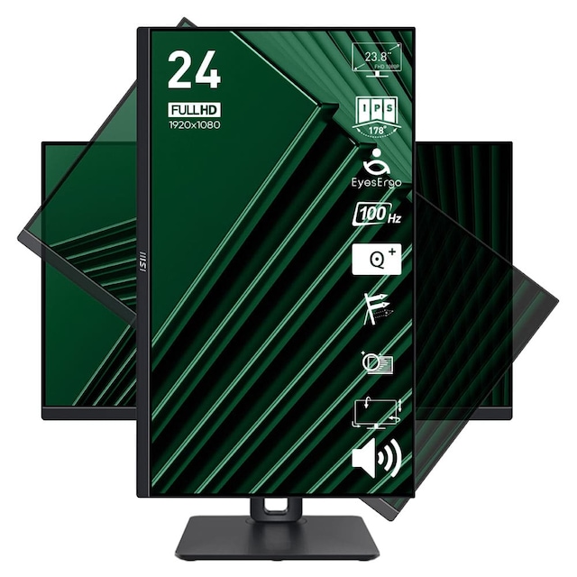 MSI PRO MP245PG 23.8” FHD FLAT IPS 100HZ 1MS ADAPTIVE-SYNC PIVOT MONITOR