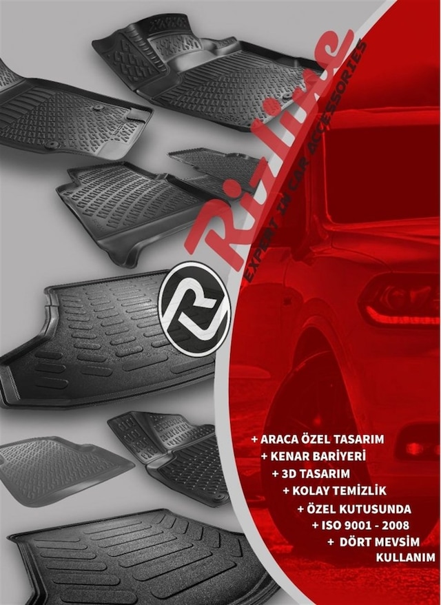 Ford Connect 2003-2012 3D Rizline Havuzlu Paspas