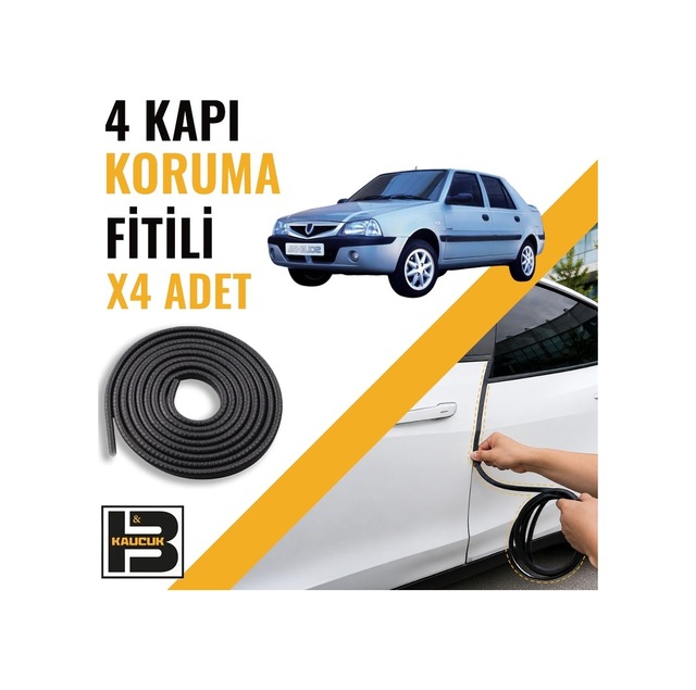 Dacia Solenzo Kapı Koruma Fitili-4 Kapı-siyah-bm2192