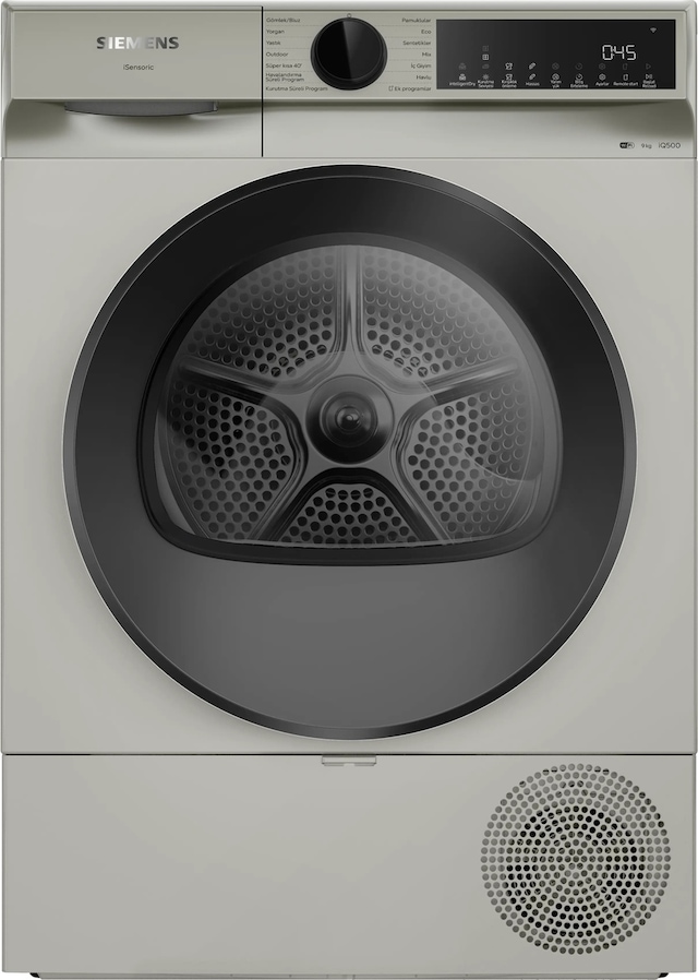 Siemens iQ500 WQ42J20XTR 9 KG Isı Pompalı Çamaşır Kurutma Makinesi Gümüş