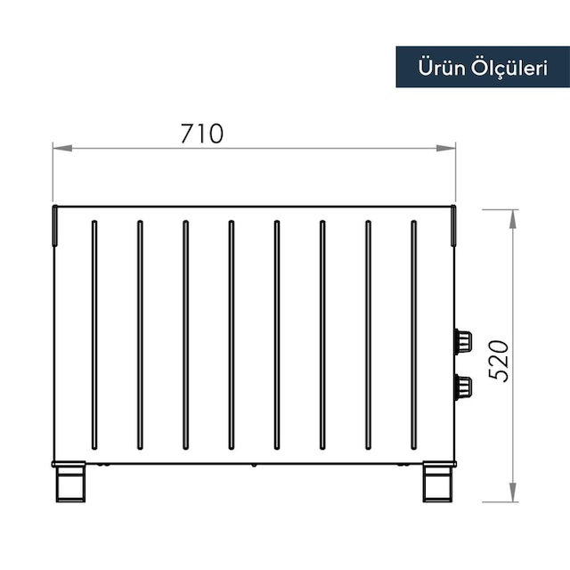 Kumtel HC-2947 2500 W Konveksiyonel Konvektör Isıtıcı Beyaz