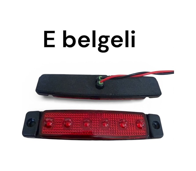 Demmon Parmak Lamba 6 Ledli Sanel Tip E Belgeli Kırmızı