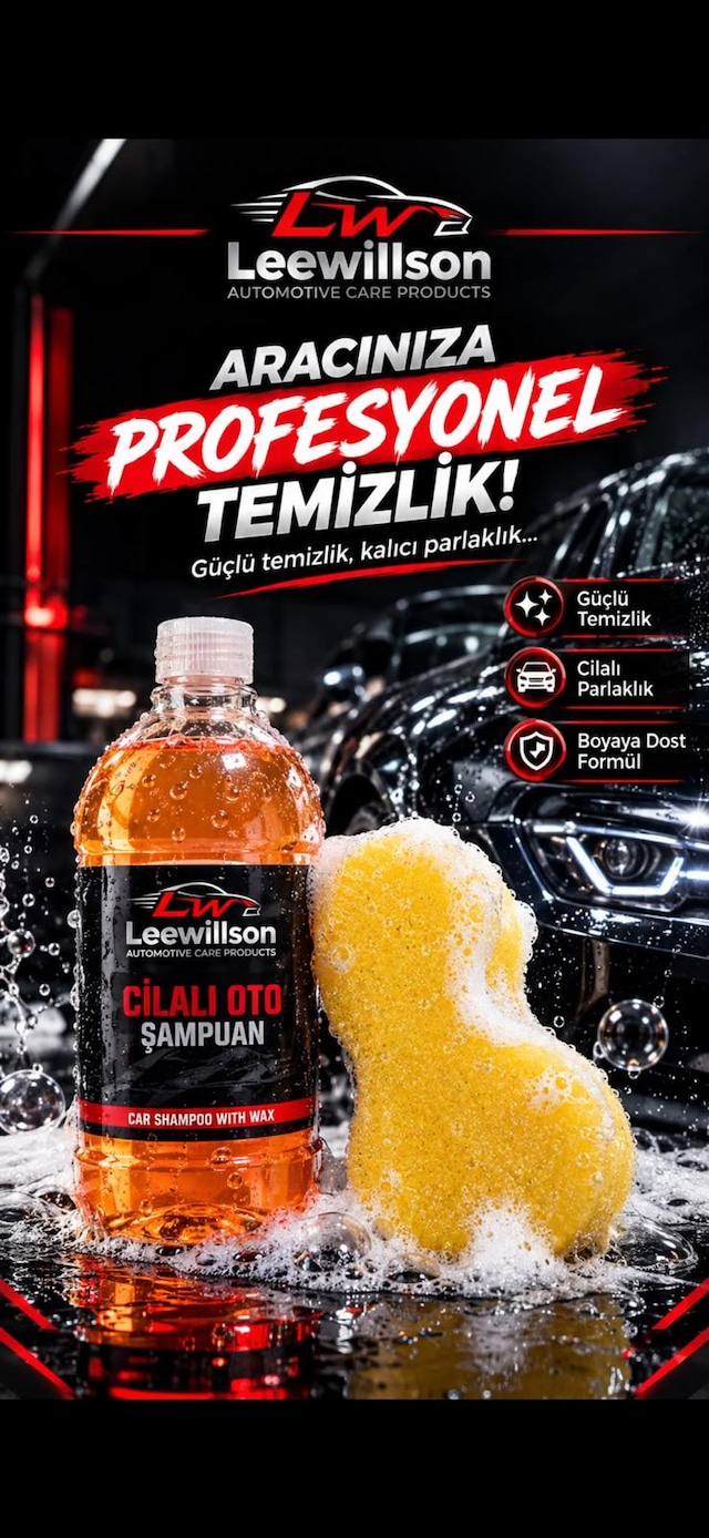 Premium Cilalı Oto Şampuanı 800 Ml - 2'si 1 Arada Ultra Temizleme Ve Koruyucu Wax Cila Etkisi - Araç Dış Yüzey Bakımı