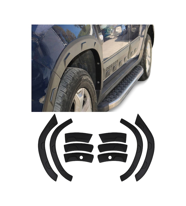 Dacia Duster Uyumlu 2018-2024 Abs Damalı Çamurluk Seti 8 Parça