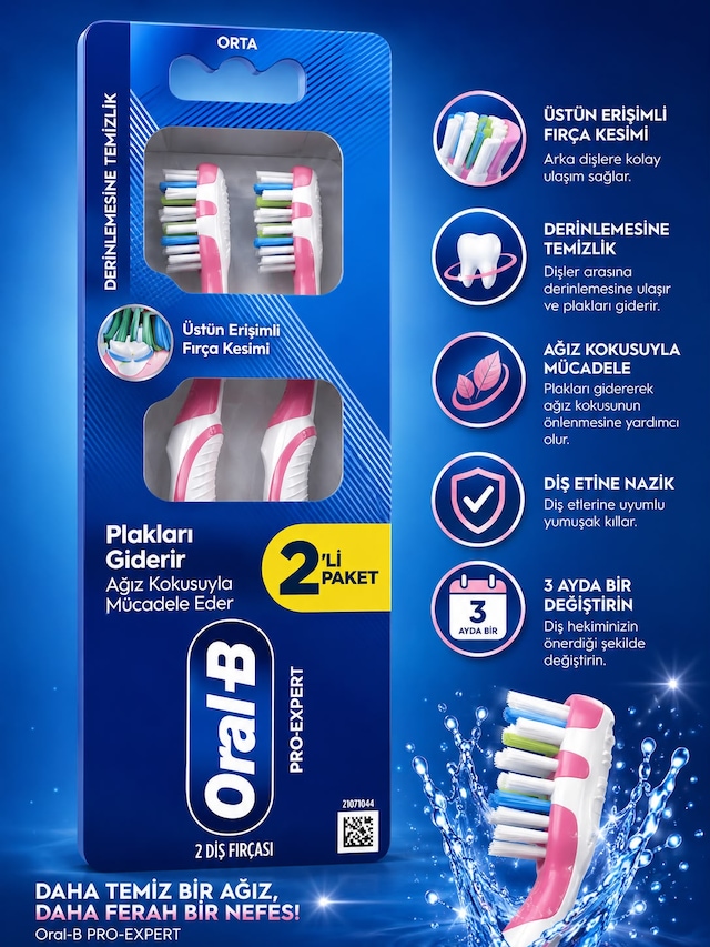 Oral B Pro Expert 2'li Diş Fırçası