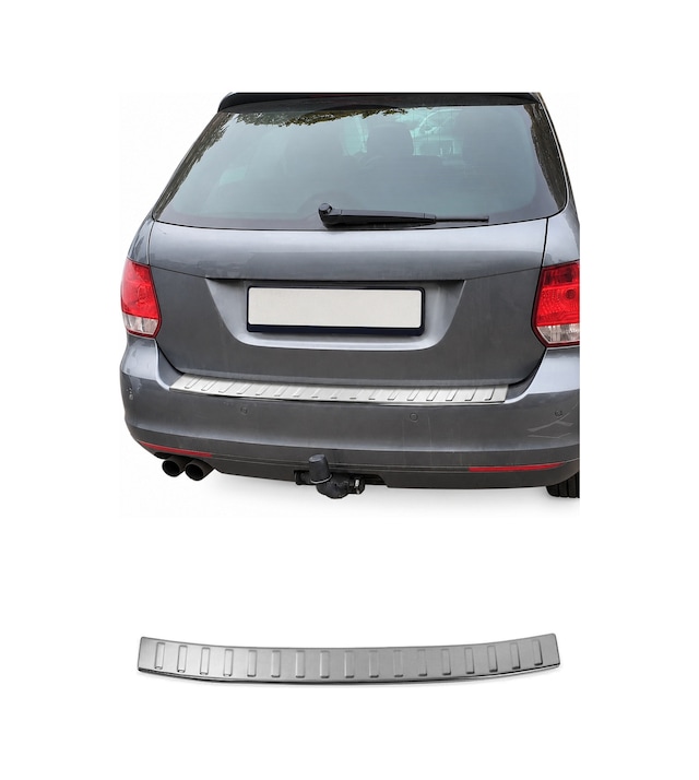 Vw Golf Vıı Variant 2012-2019 Uyumlu Krom Arka Tampon Eşiği Paslanmaz Çelik