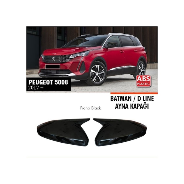 Peugeot 5008 Batman Yarasa Ayna Kapağı Piano Black 2017+