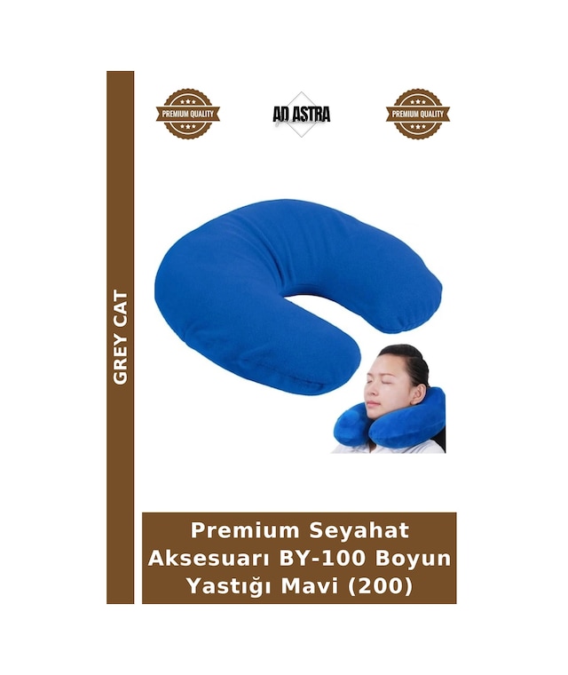 Premium Seyahat Aksesuarı By-100 Boyun Yastığı Mavi 200