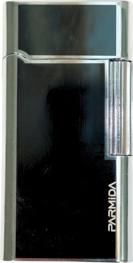 Parmida Soft Flame Siyah Gümüş Metal Puro Çakmağı - Tr9542