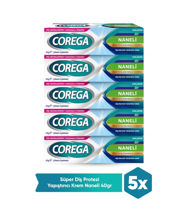 Corega Süper Protez Yapıştırıcı Krem 5 x 40 G