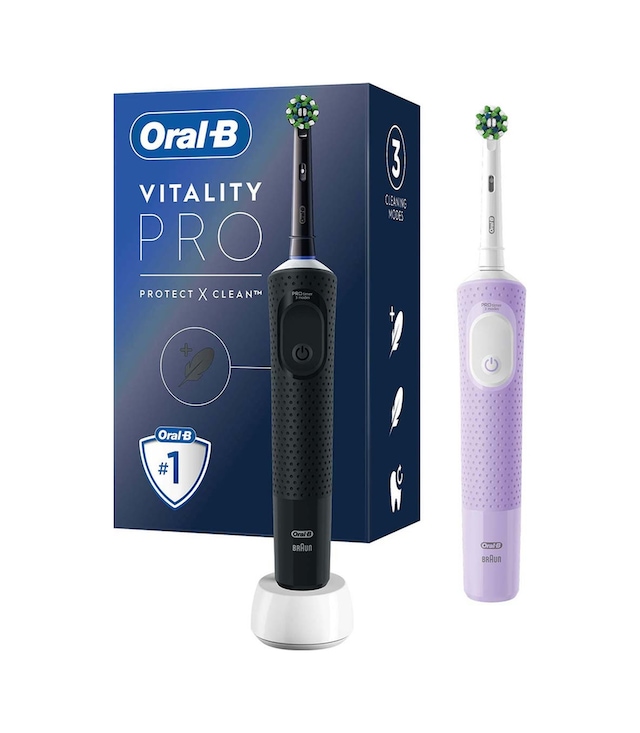 Oral-B Vitality Pro Elektrikli Diş Fırçası Lila - Siyah 2'li