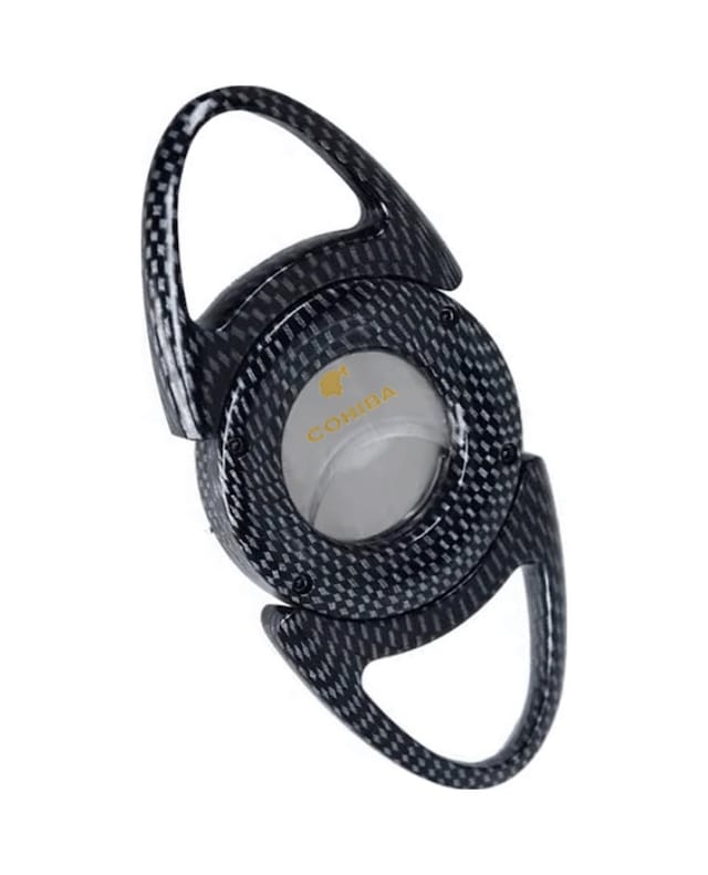 Cohiba Karbon Desenli Metal Puro Makası Kesici - Trp7009