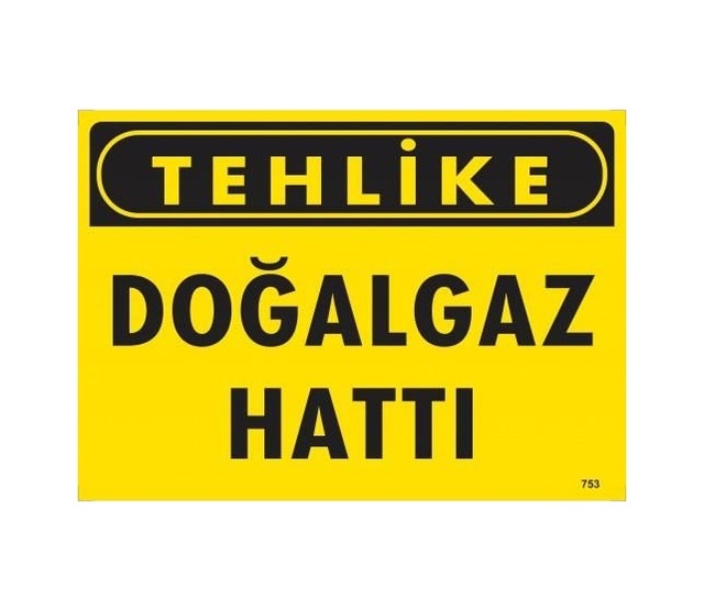 Buradabulabilirsin Tehlike Doğalgaz Hattı Uyarı Levhası 25x35 Kod:753 Nl