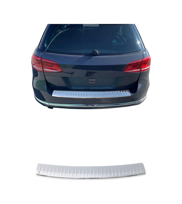 Vw Passat B7 Station Wagon 2010-2014 Uyumlu Krom Arka Tampon Eşiği Paslanmaz Çelik