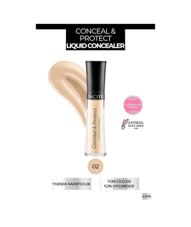 Conceal & Protect Concealer Likit Göz Altı Kapatıcısı - 02 Sand