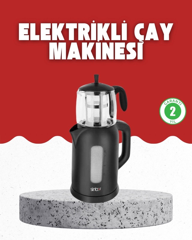 Mey İthalat Sıcak Tutma Özellikli 2 Si 1 Arada Çay Makinesi Ve Su Isıtıcı