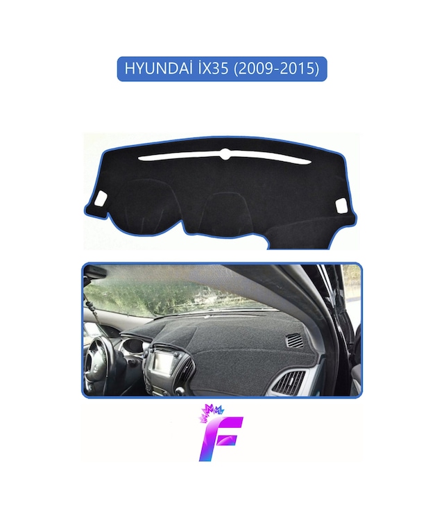 Hyundai İx35 2009-2015 Uyumlu Torpido Örtüsü Kolay Montaj Yansıma Önleyici Tam Koruma G59 Torpido Halısı