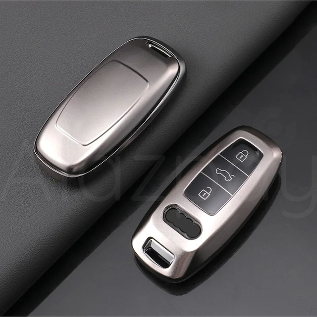 Audi A3 A4 A6 A7 A8 & B9 C8 4k D5 & S7 S8 & Q7 Q8 & E-tron Tpu Titan Gri Anahtar Kılıfı