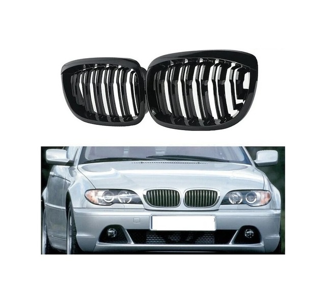 Bmw 3 Serisi E46 Coupe M3 Böbrek 2002 2005 Parlak Siyah