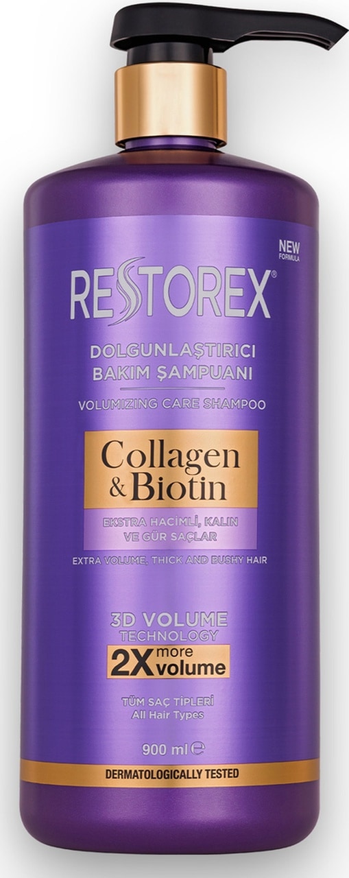 Restorex Collagen & Biotin Hacimsiz Saçlar Için Dolgunlaştırıcı Şampuan 900 ml