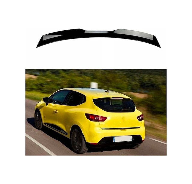 Renault Clio 4 Uyumlu M4 Yarasa Spoiler İthal Parlak Siyah Abs Plastik Pianoblack Oto Spoiler