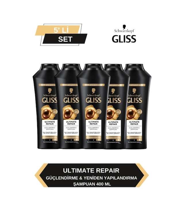 Gliss Ultimate Repair Şampuan 400ml X 5'li Set set-hnkl-5102-6005