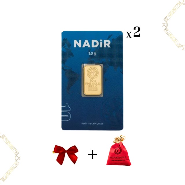 Nadir 2 Adet 10 Gr 24 Ayar Altın 995